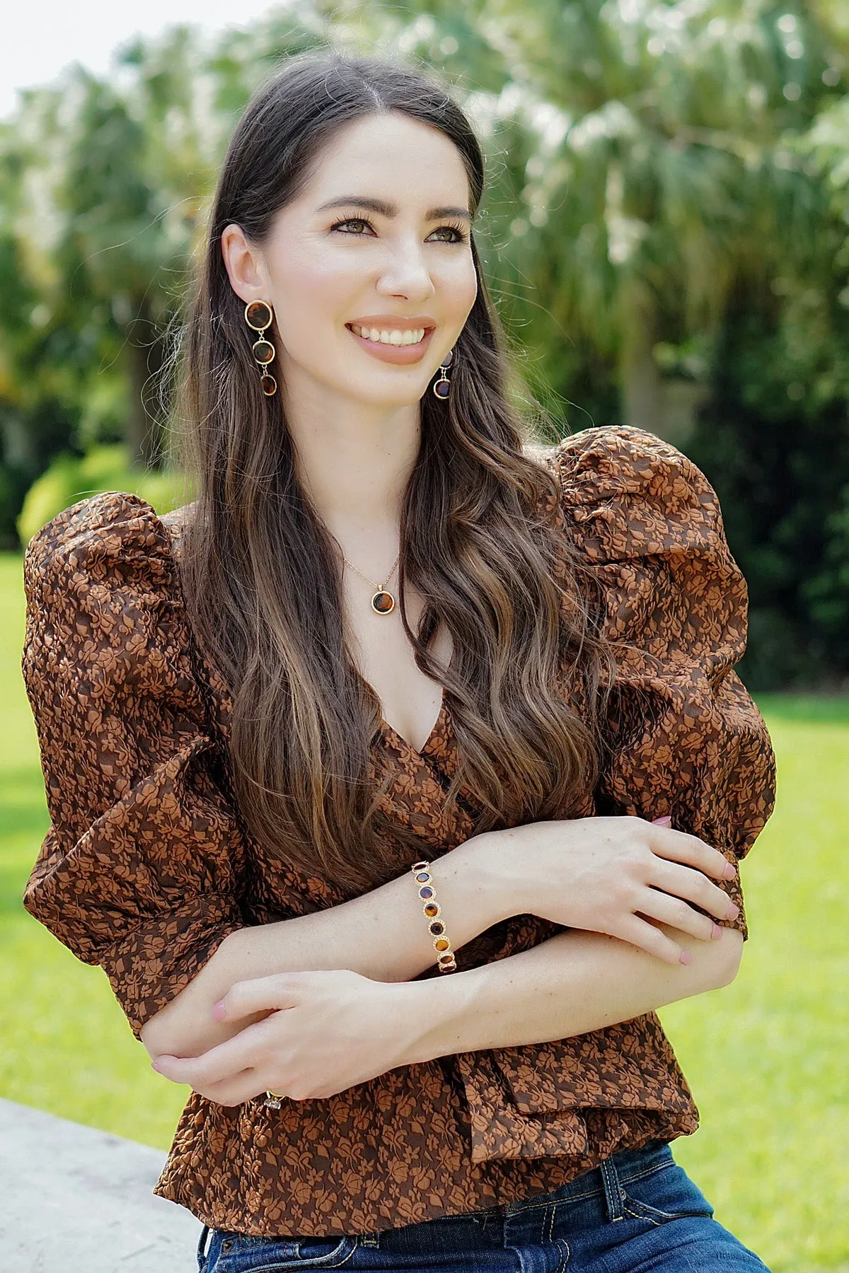 Ava Disc Bangle in Worn Gold sold by Canvas Style product image thumbnail 2