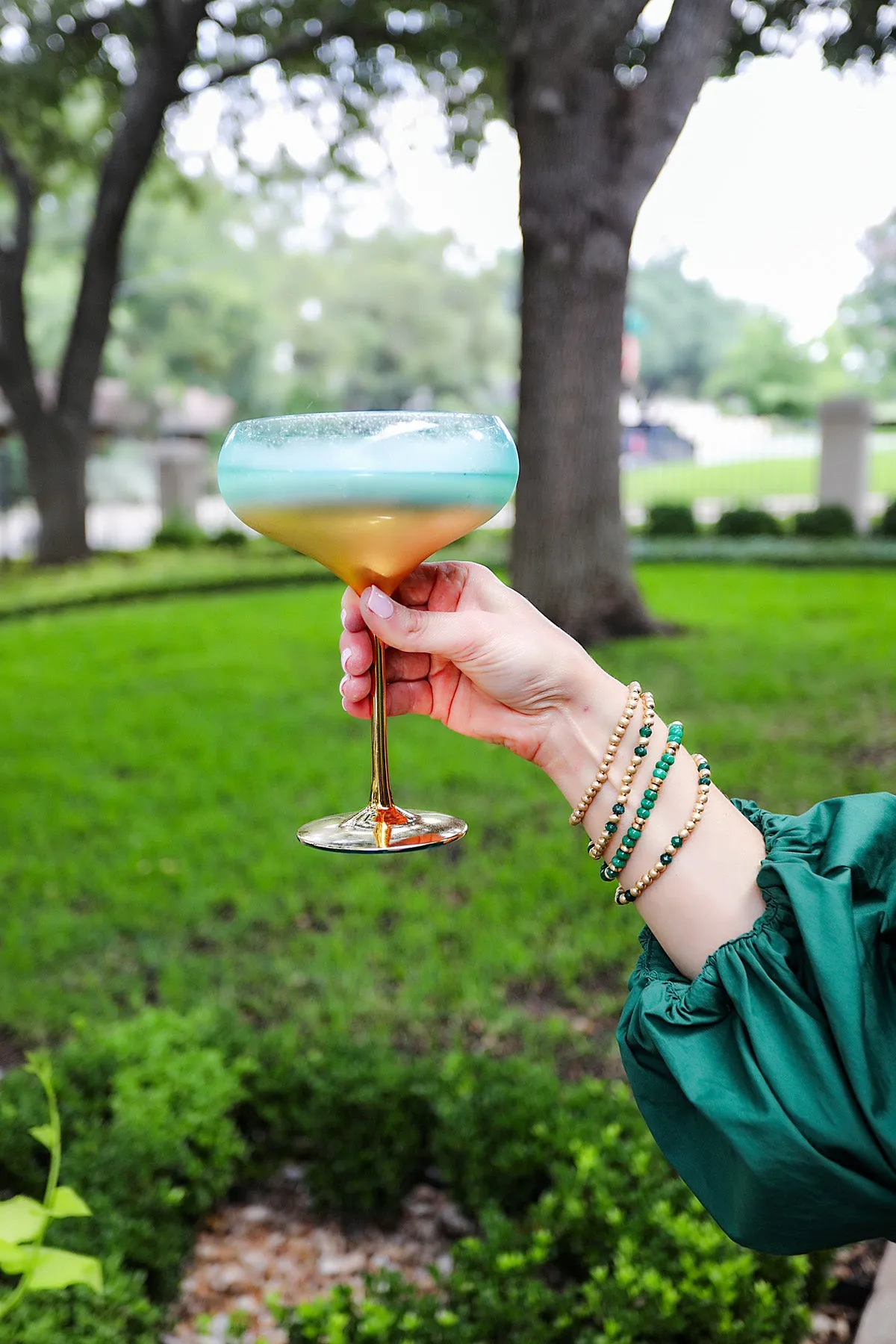 Hallie Semiprecious Ball Bead Stretch Bracelets (Set of 2) in Green - FINAL SALE sold by Canvas Style product image thumbnail 2