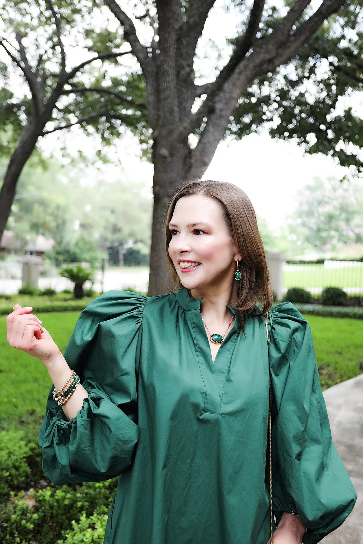 Hallie Semiprecious Ball Bead Stretch Bracelets (Set of 2) in Green - FINAL SALE sold by Canvas Style product image thumbnail 3