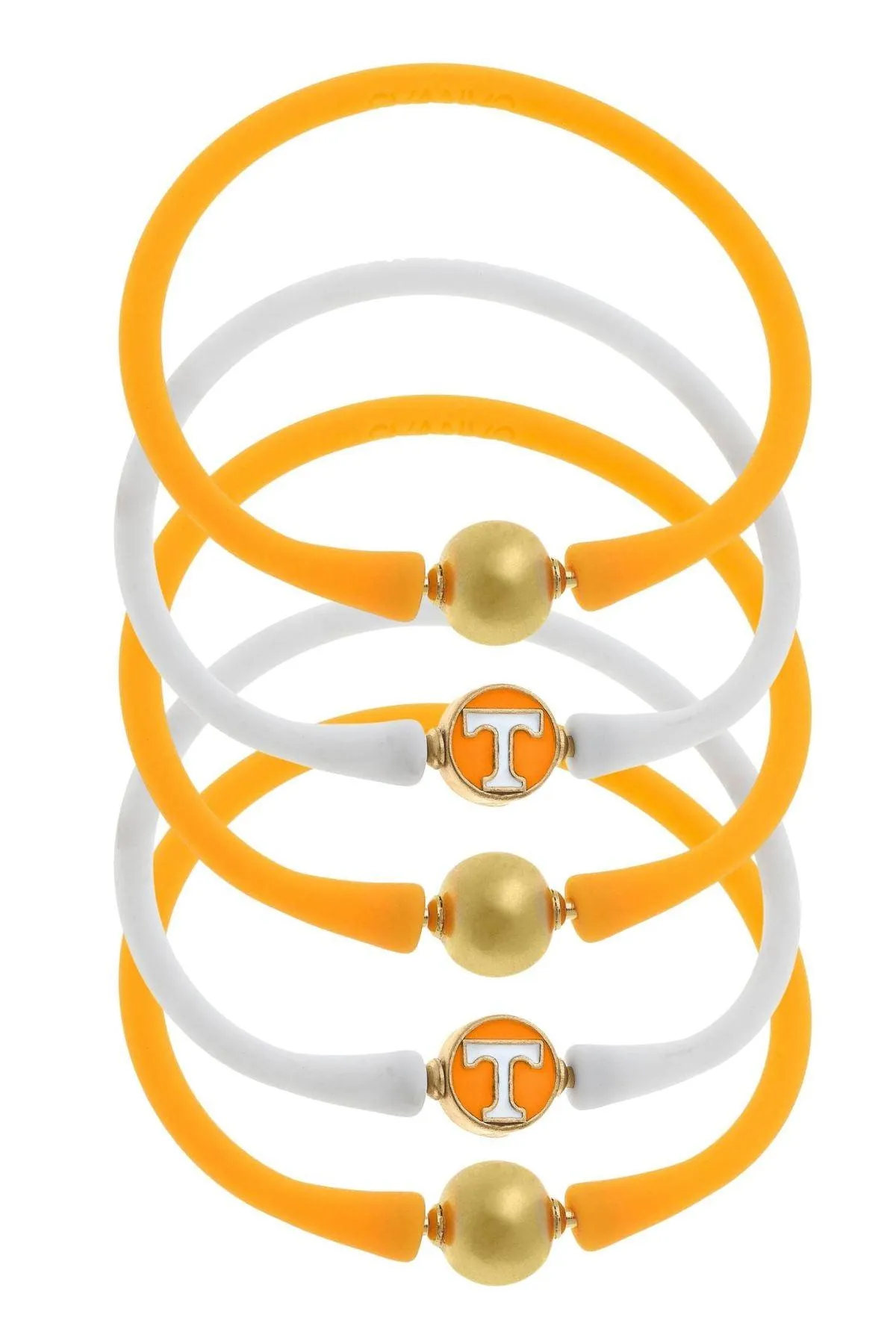 Tennessee Volunteers 24K Gold Plated Bali Bracelet Stack (Set of 5) sold by Canvas Style