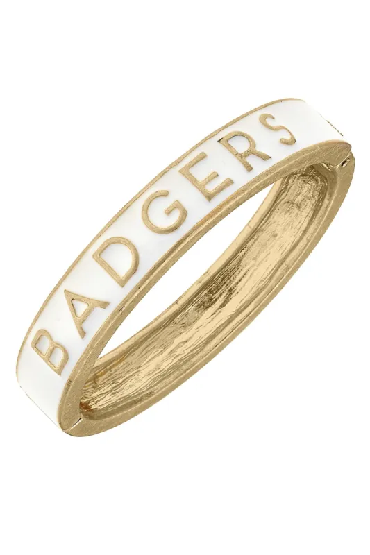 Wisconsin Badgers Enamel Hinge Bangle - FINAL SALE sold by Canvas Style