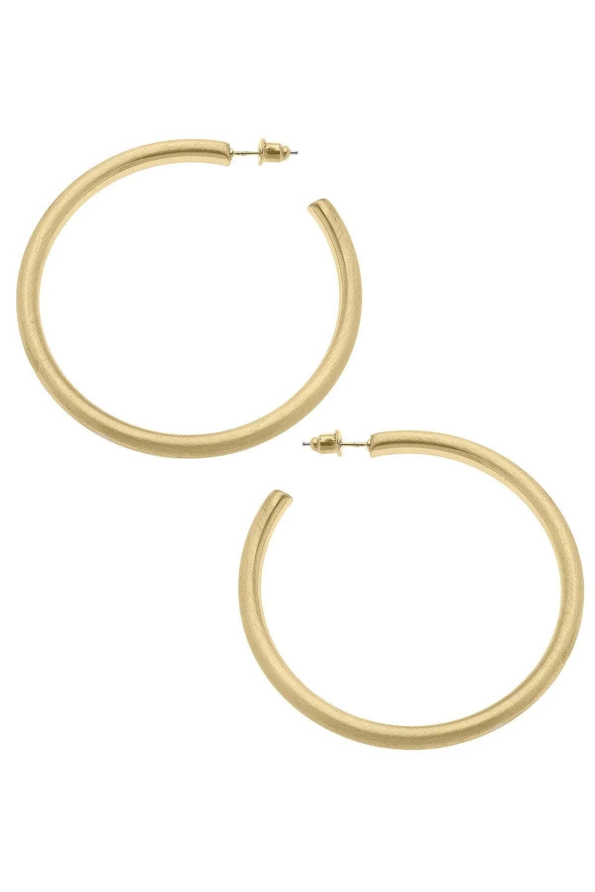 Ivy Hoop Earrings in Satin Gold sold by Canvas Style