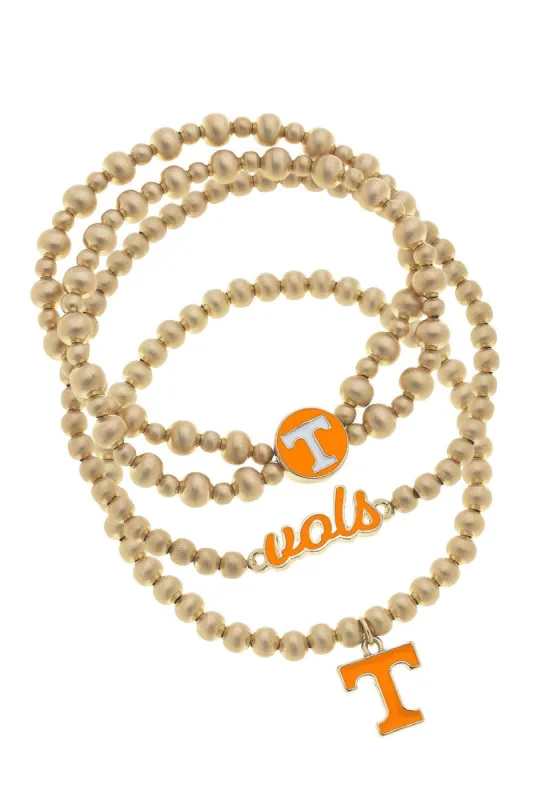 Tennessee Volunteers Ball Bead Stretch Bracelet Stack sold by Canvas Style
