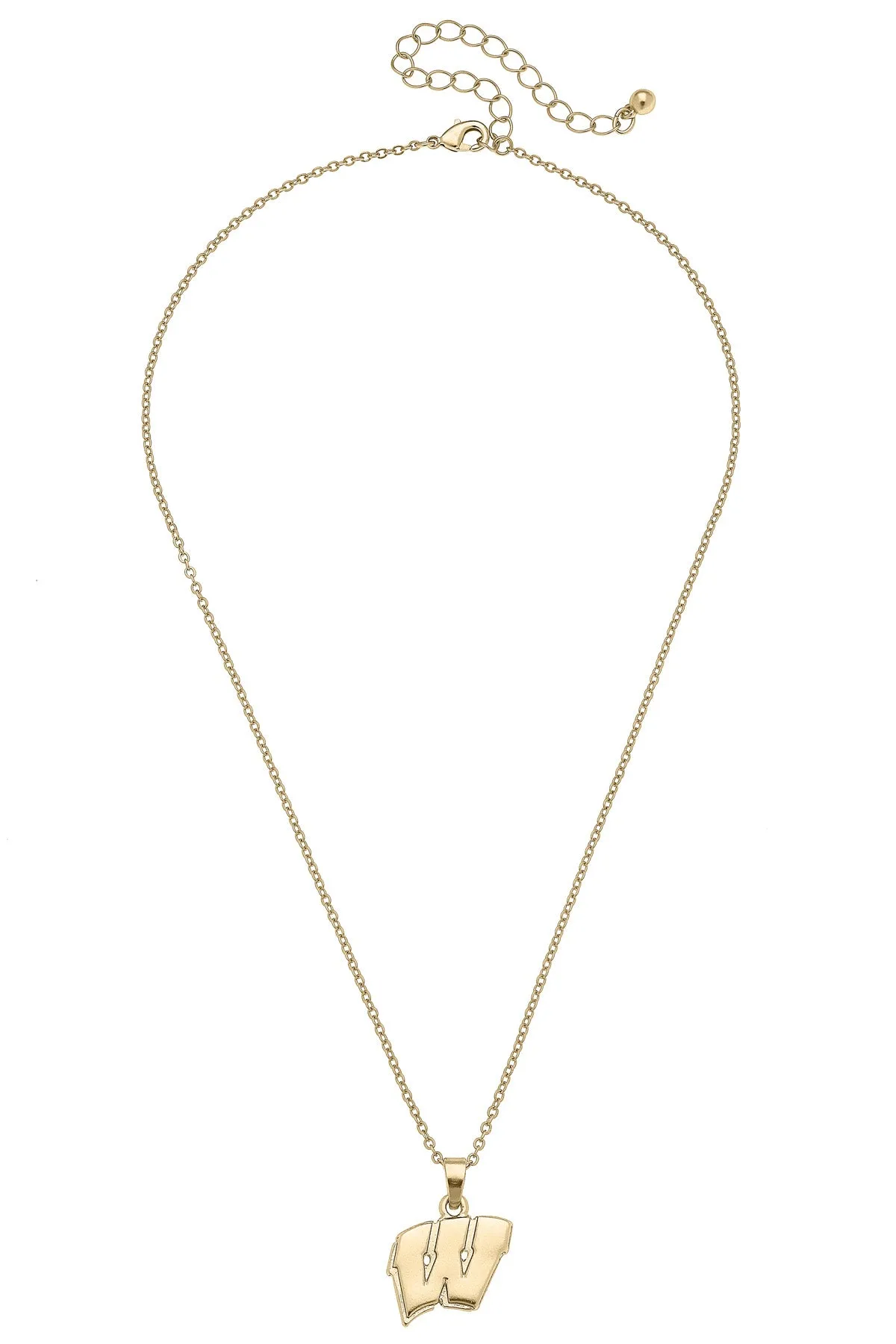Wisconsin Badgers 24K Gold Plated Pendant Necklace sold by Canvas Style product image thumbnail 2