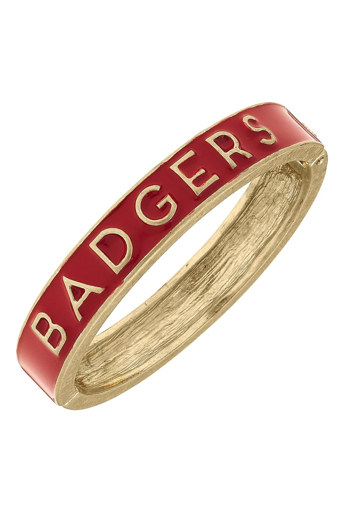 Wisconsin Badgers Enamel Hinge Bangle - FINAL SALE sold by Canvas Style