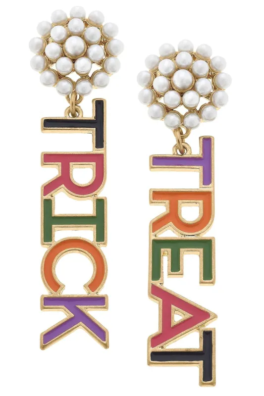 Halloween Enamel Trick Or Treat Earrings sold by Canvas Style