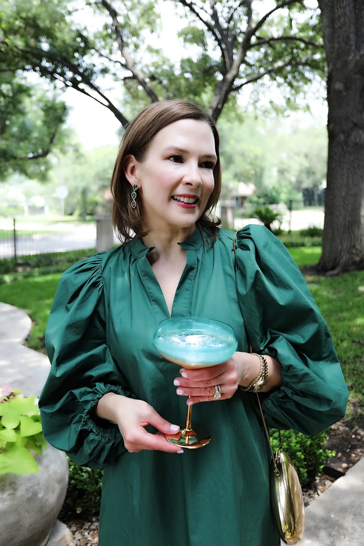 Jordan Rhinestone Teardrop Earrings in Emerald sold by Canvas Style product image thumbnail 2