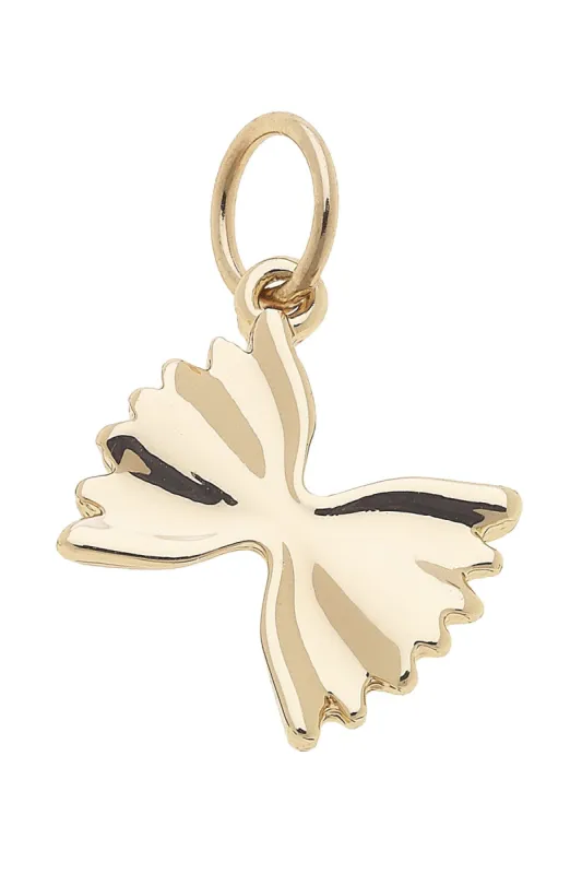 Bowtie Pasta Charm in Shiny Gold sold by Canvas Style