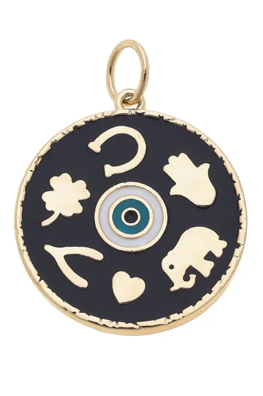Enamel Talisman Disc Charm in Multi sold by Canvas Style