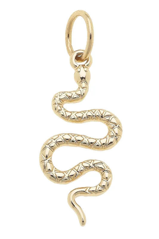 Serpent Charm in Shiny Gold sold by Canvas Style