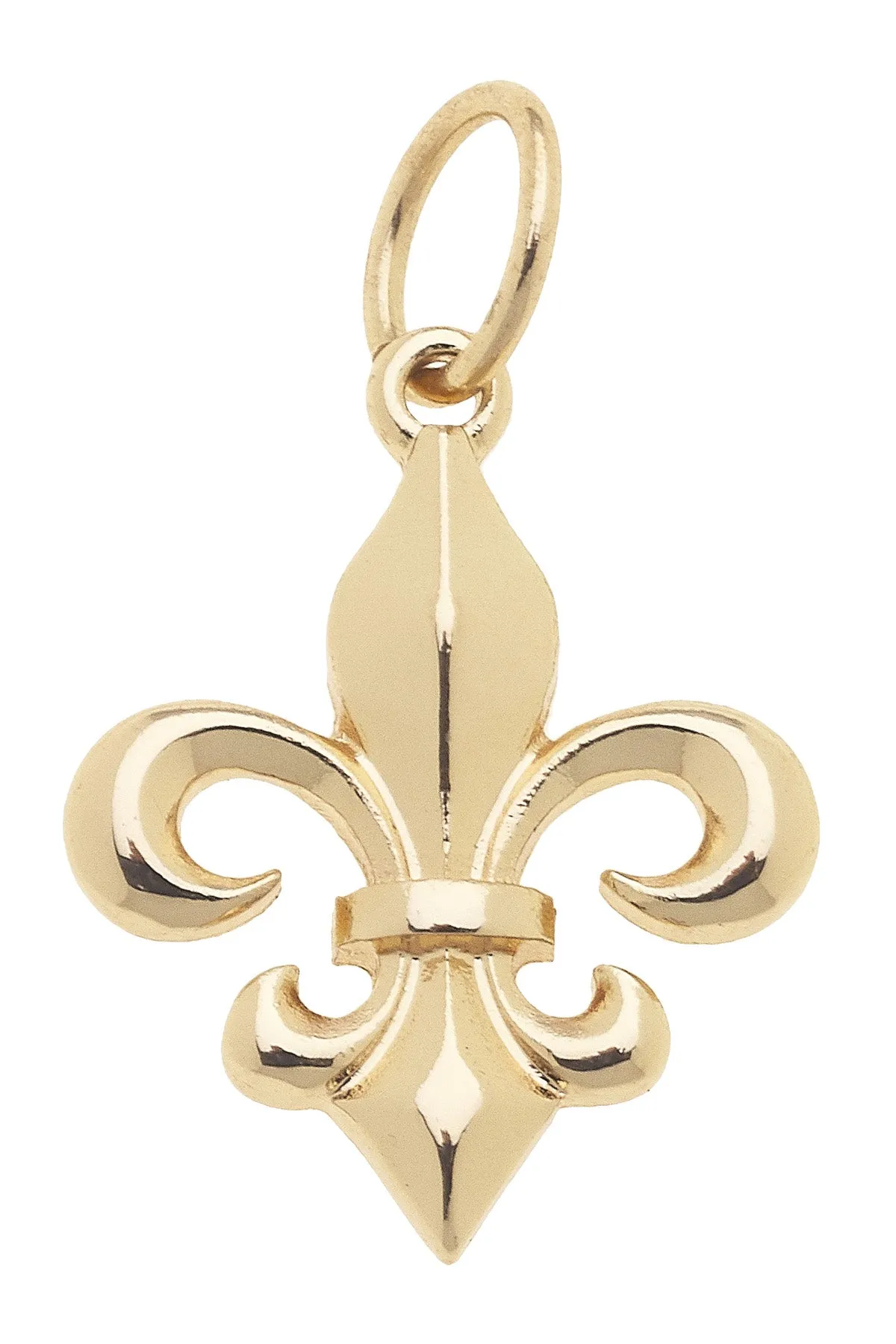 Fleur De Lis Charm in Shiny Gold sold by Canvas Style
