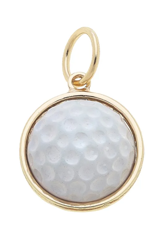 Enamel Golf Ball Charm in White sold by Canvas Style