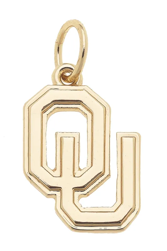 Oklahoma Sooners Shiny Gold Logo Charm sold by Canvas Style