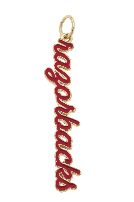 Arkansas Razorbacks Enamel Script Charm sold by Canvas Style