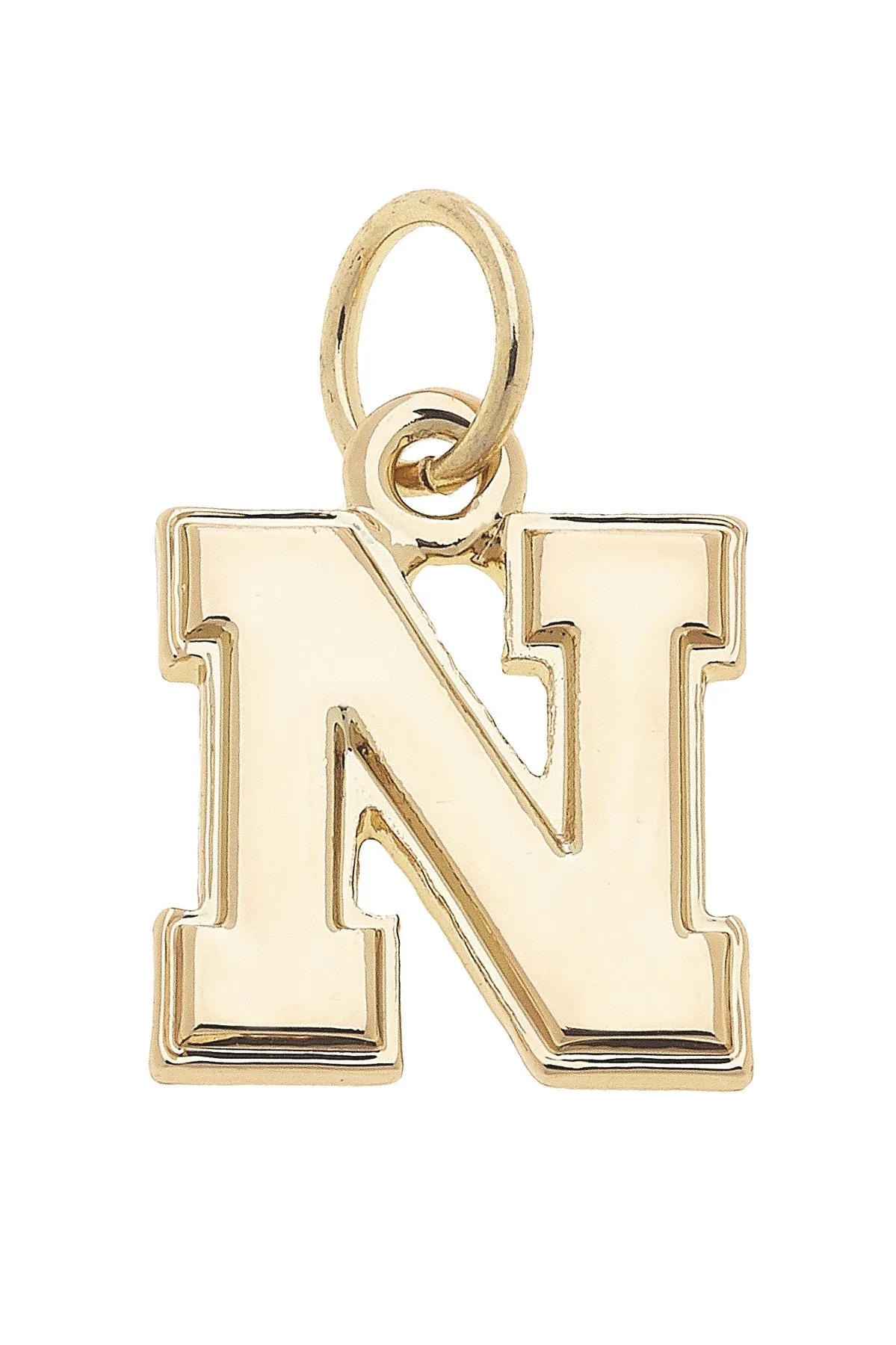 Nebraska Cornhuskers Shiny Gold Logo Charm sold by Canvas Style