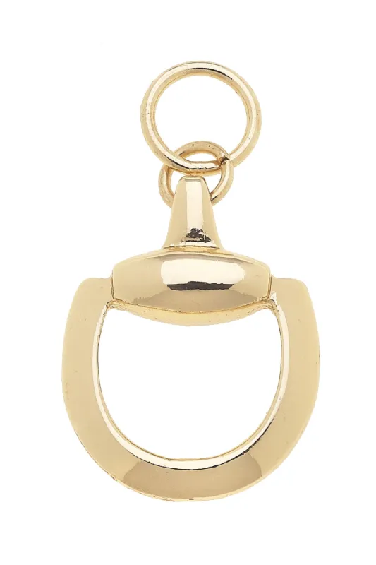 Horsebit Charm in Shiny Gold sold by Canvas Style