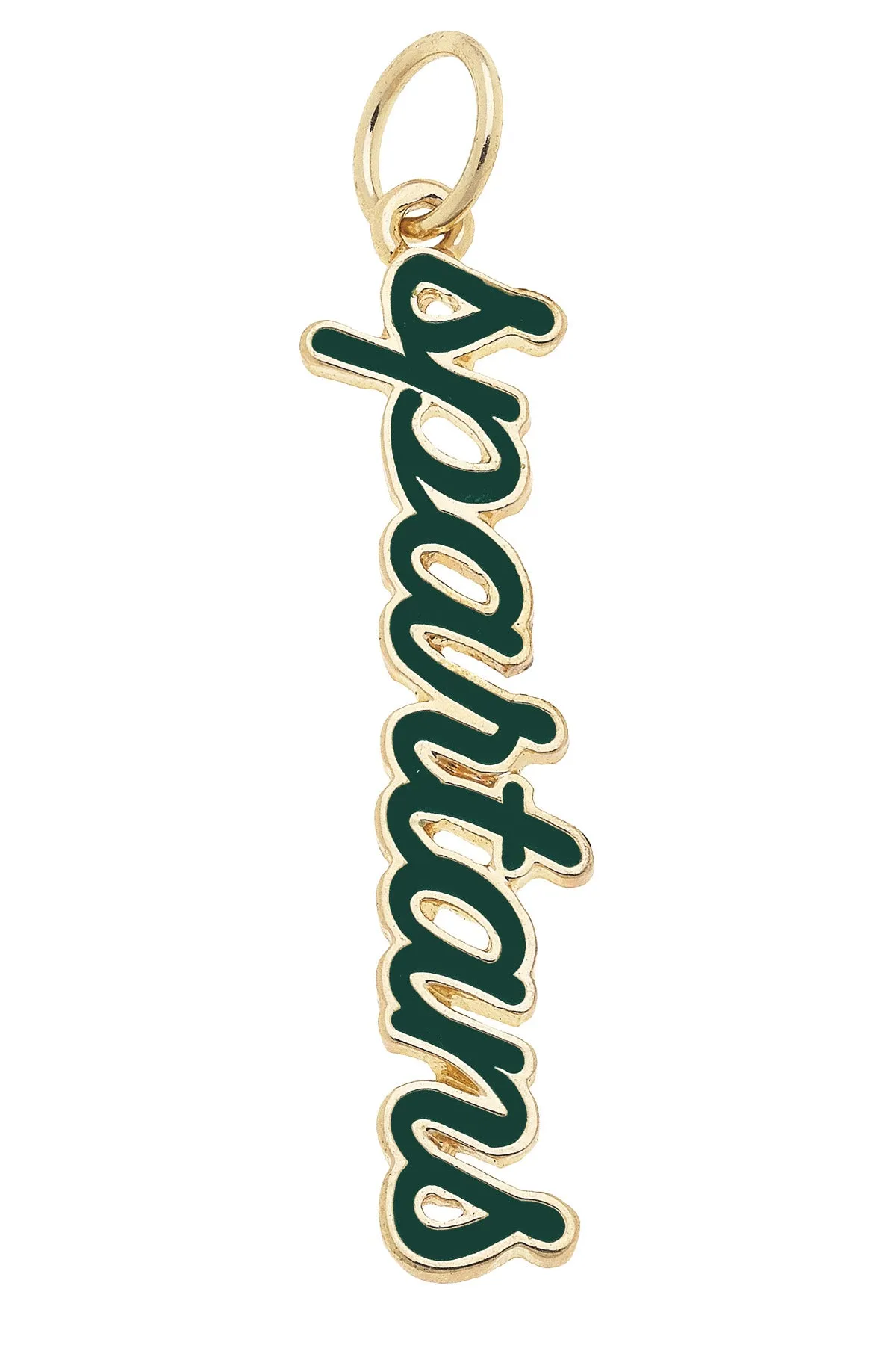 Michigan State Spartans Enamel Script Charm sold by Canvas Style