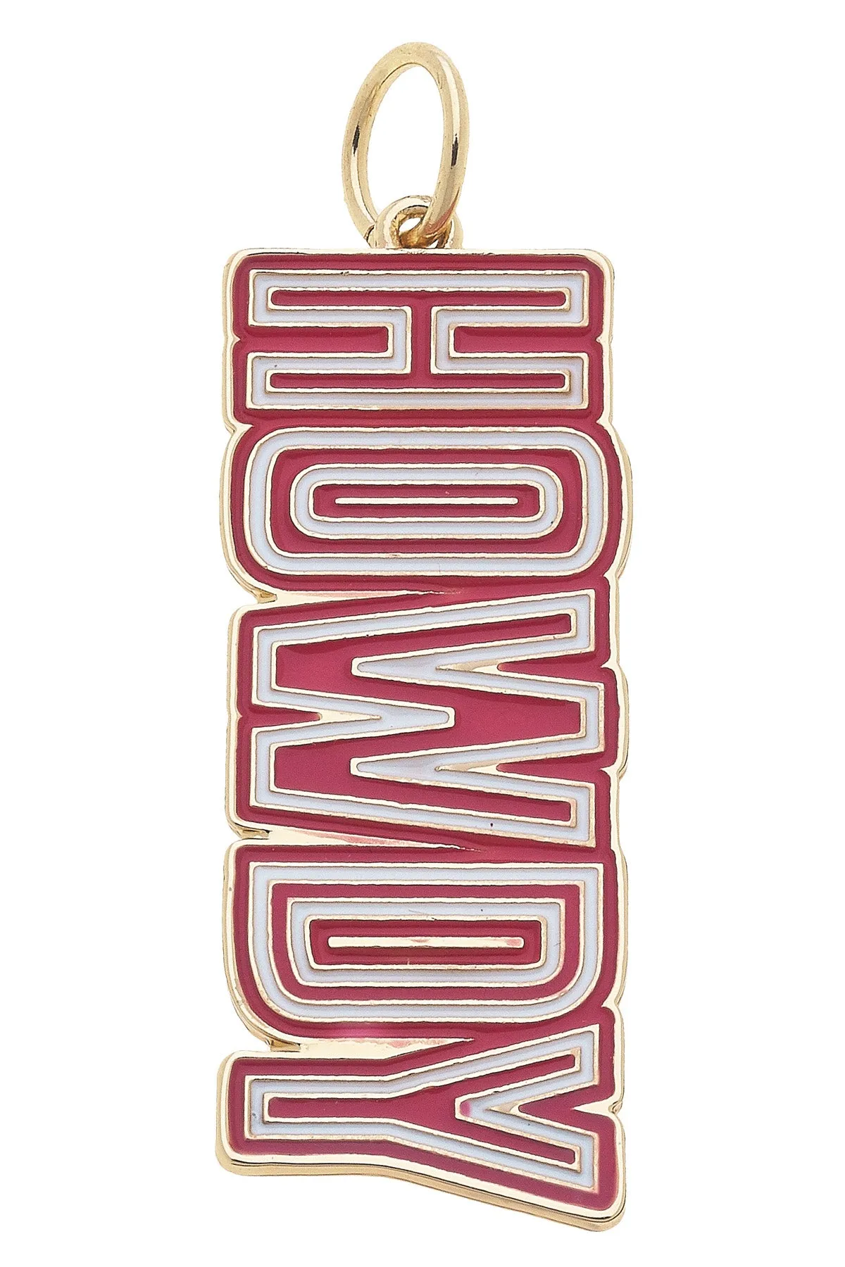 Enamel "Howdy" Charm in Pink sold by Canvas Style