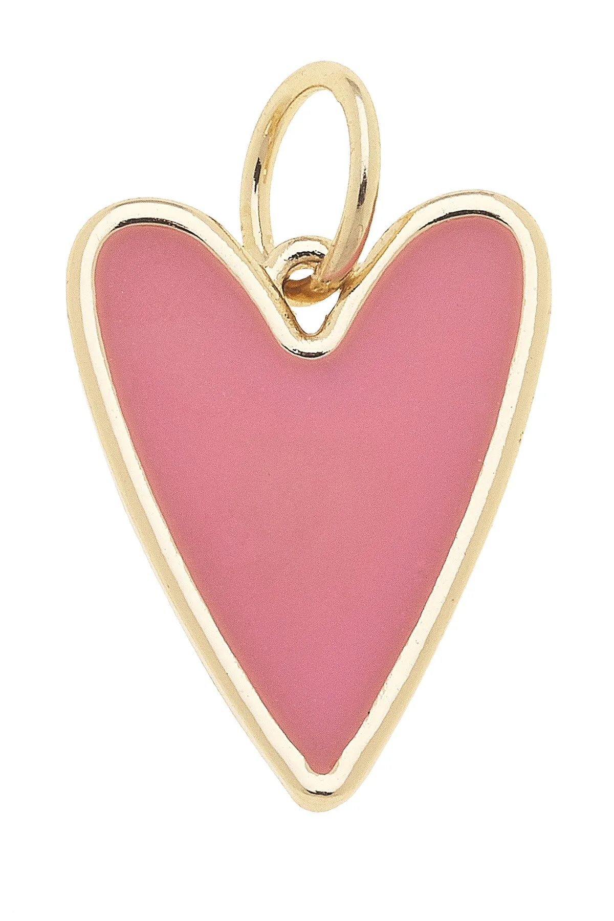 Enamel Heart Charm in Pink sold by Canvas Style