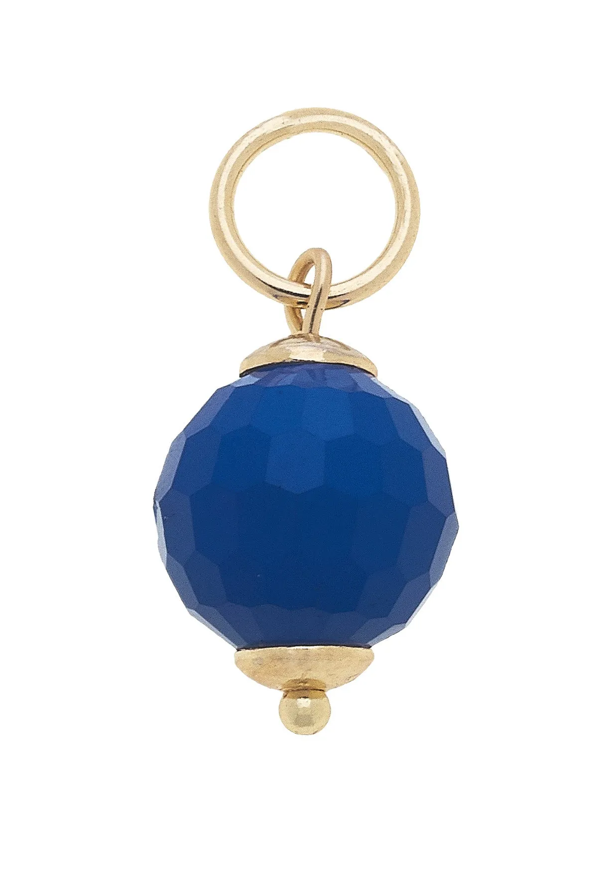 Glass Faceted Bead Charm in Navy sold by Canvas Style