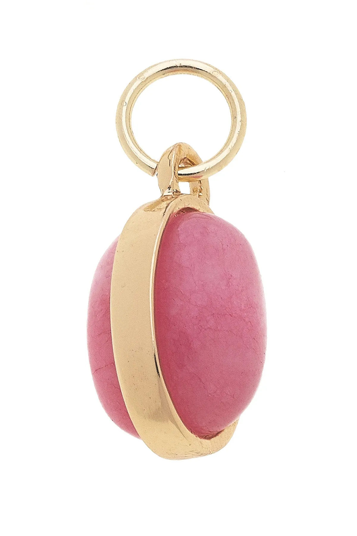 Dyed Jade Gemstone Charm in Light Pink sold by Canvas Style