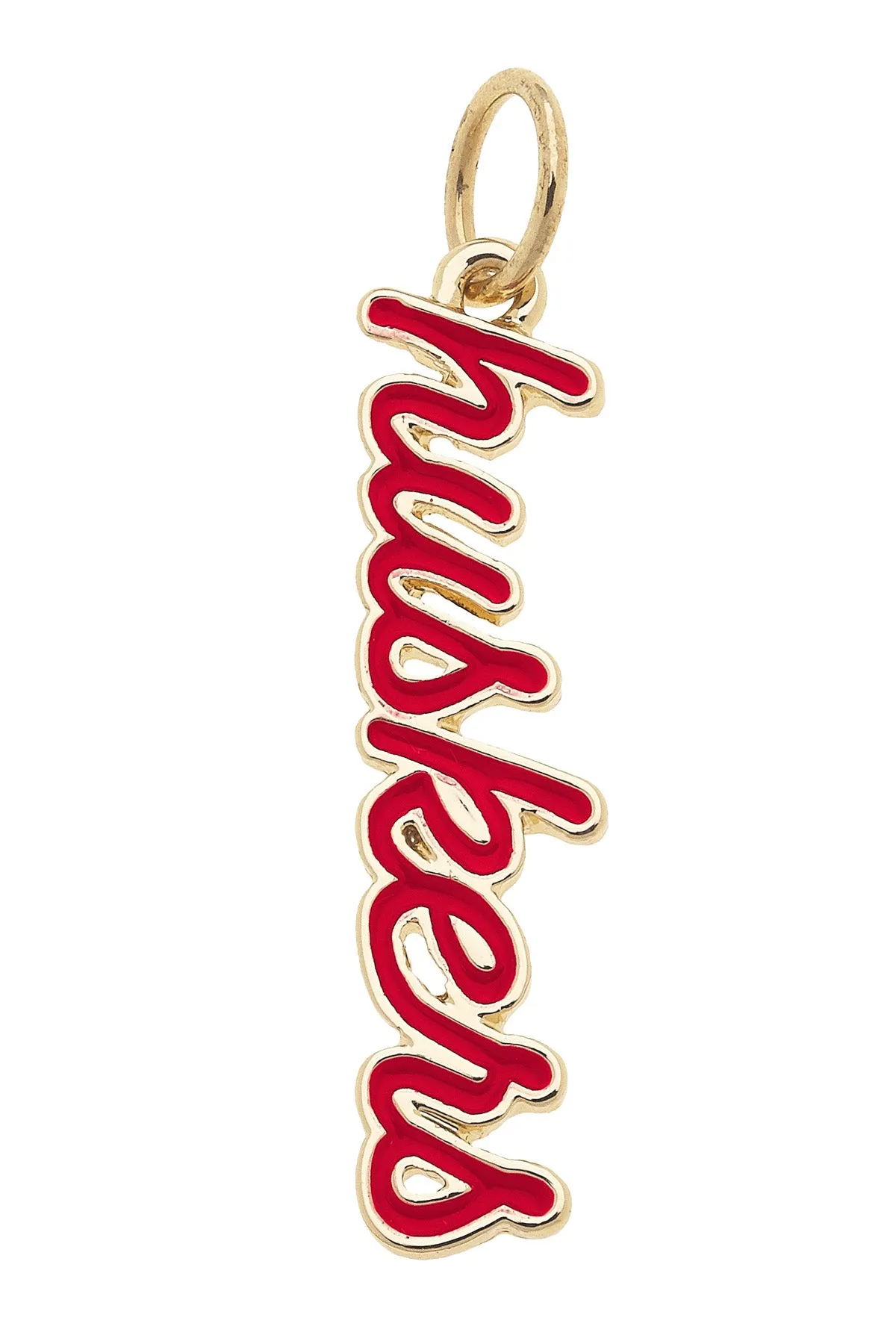 Nebraska Cornhuskers Enamel Script Charm sold by Canvas Style