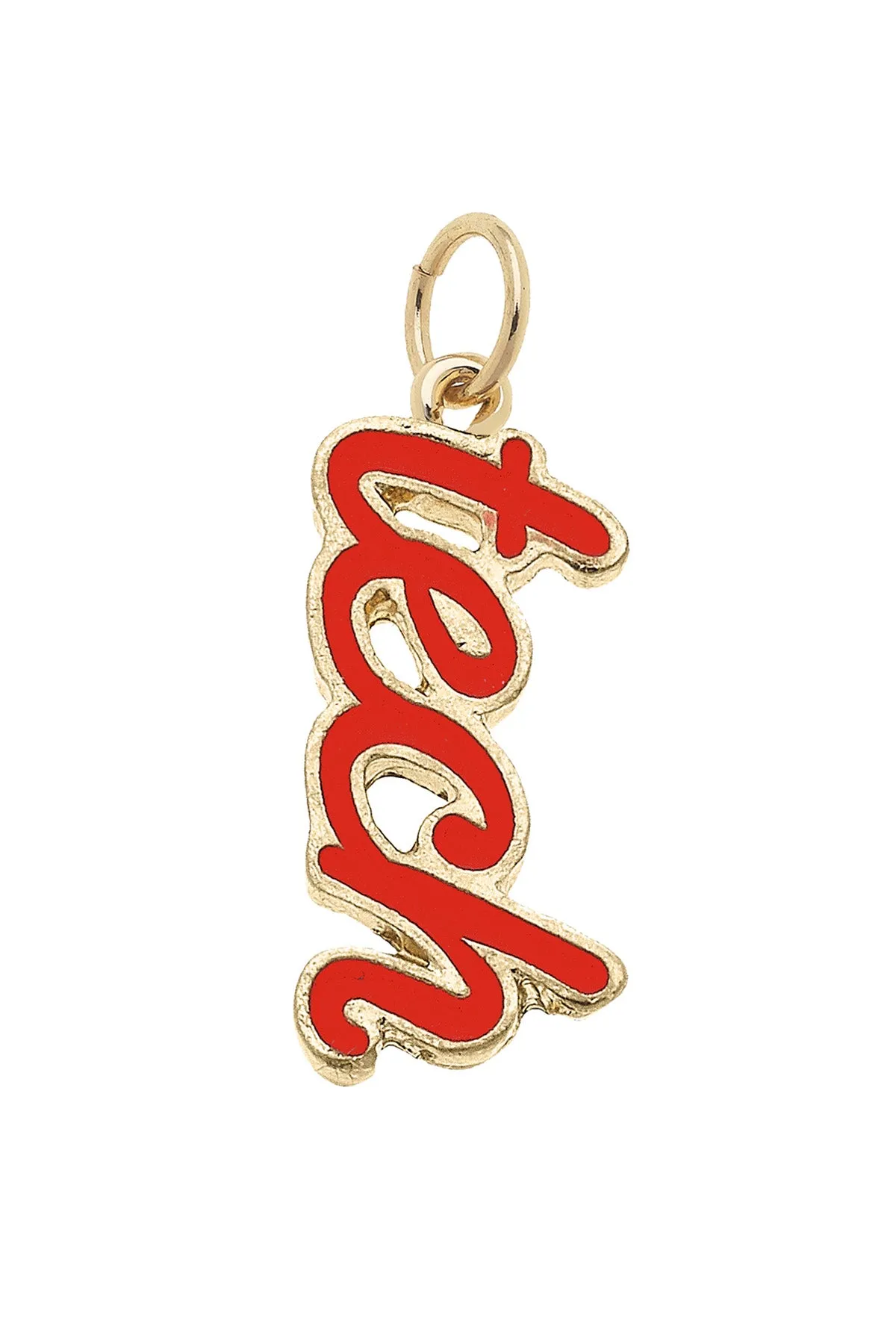 Texas Tech Red Raiders Enamel Script Charm sold by Canvas Style