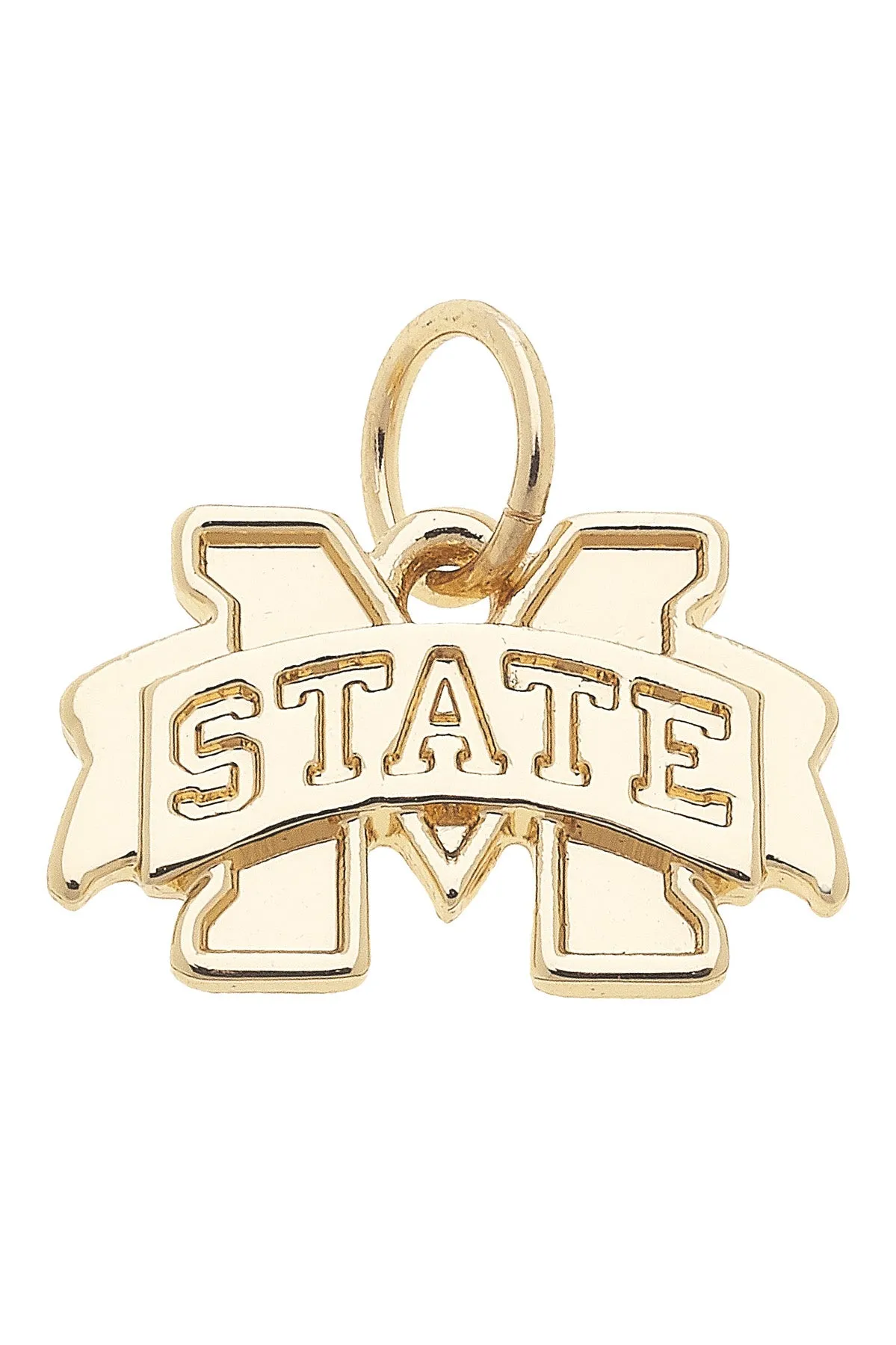 Mississippi State Bulldogs Shiny Gold Logo Charm sold by Canvas Style