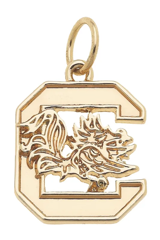 South Carolina Gamecocks Shiny Gold Logo Charm sold by Canvas Style