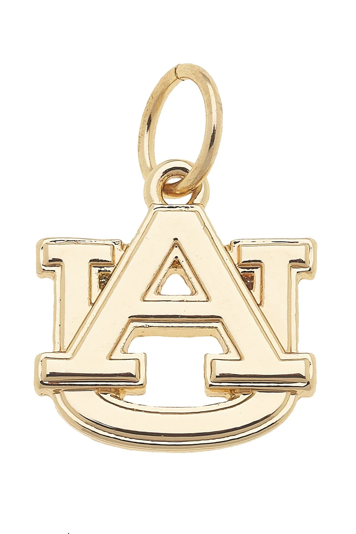 Auburn Tigers Shiny Gold Logo Charm sold by Canvas Style
