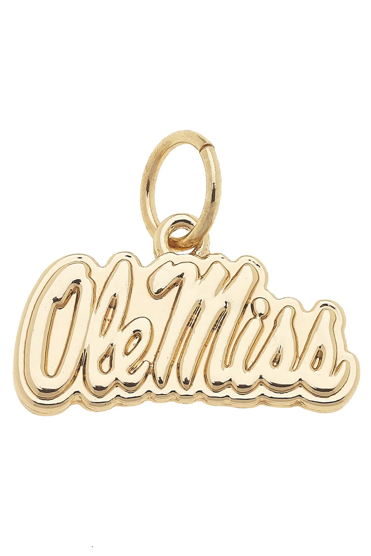 Ole Miss Rebels Shiny Gold Logo Charm sold by Canvas Style
