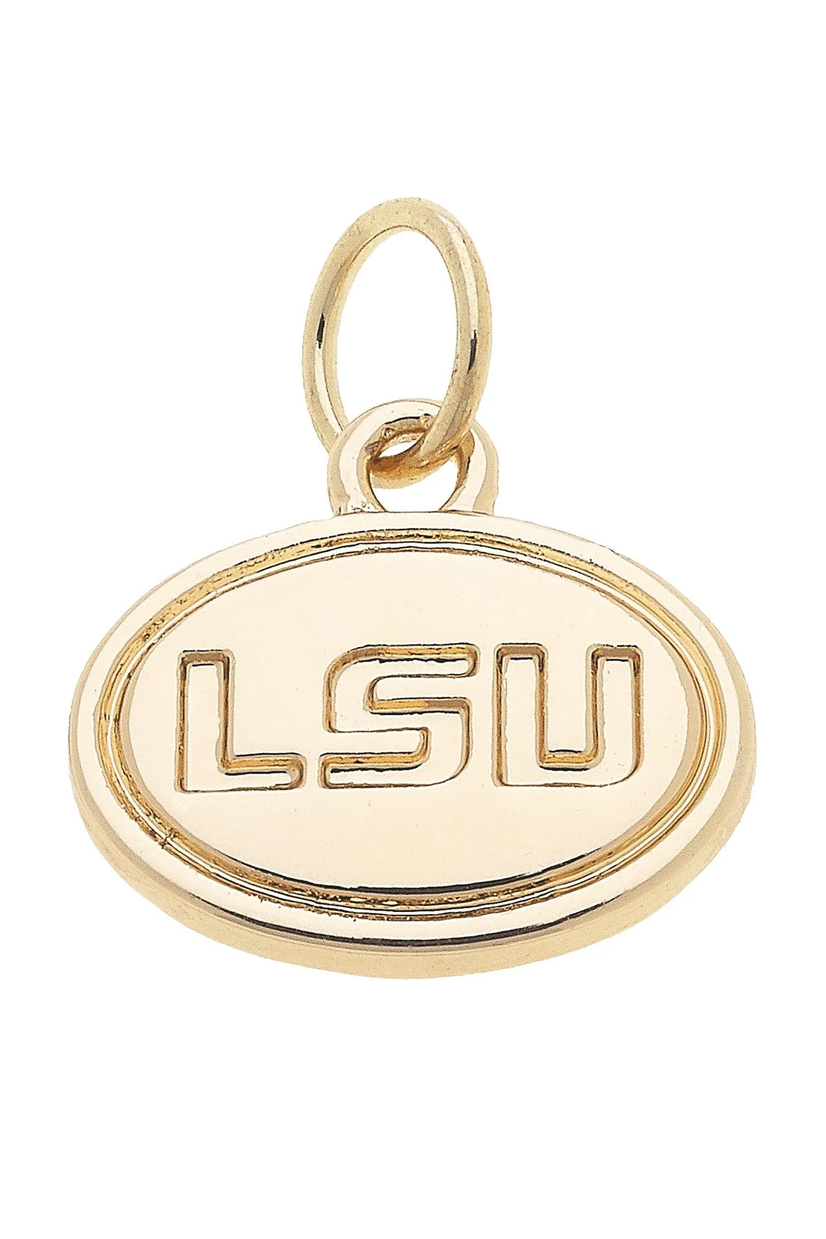 LSU Tigers Shiny Gold Logo Charm sold by Canvas Style