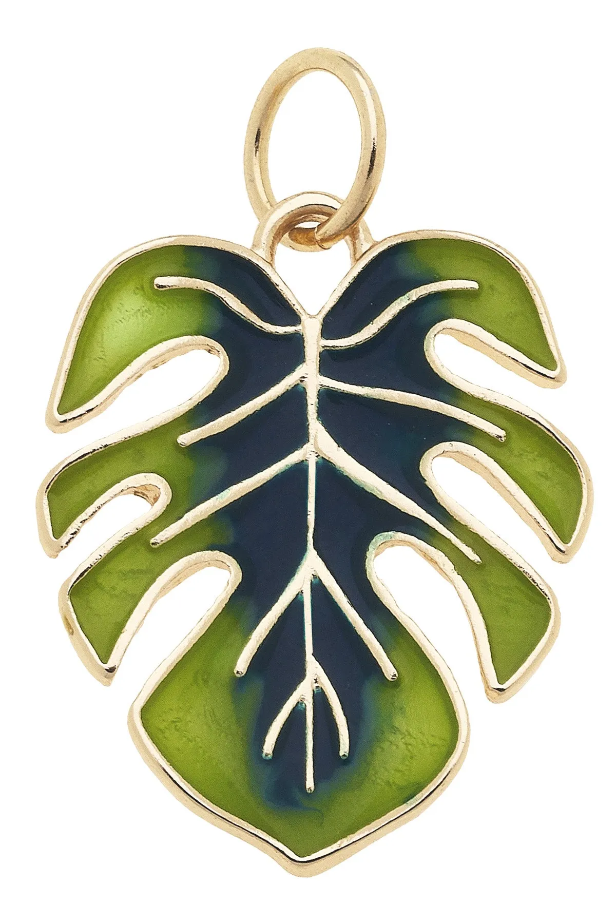 Enamel Monstera Leaf Charm in Green sold by Canvas Style