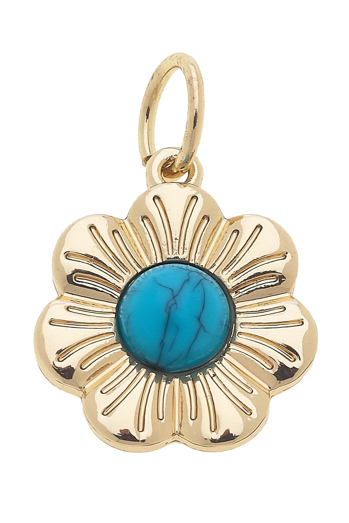 Southwestern Flower Charm in Turquoise sold by Canvas Style