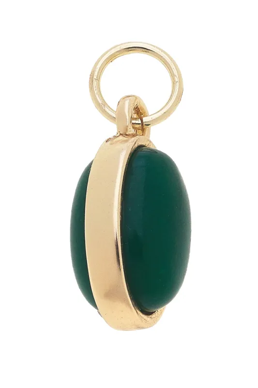 Dyed Jade Gemstone Charm in Emerald sold by Canvas Style