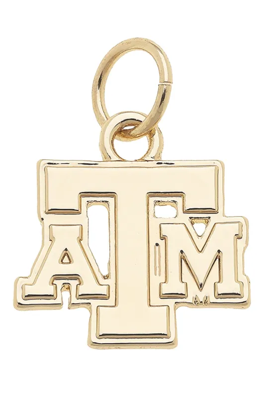 Texas A&M Aggies Shiny Gold Logo Charm sold by Canvas Style