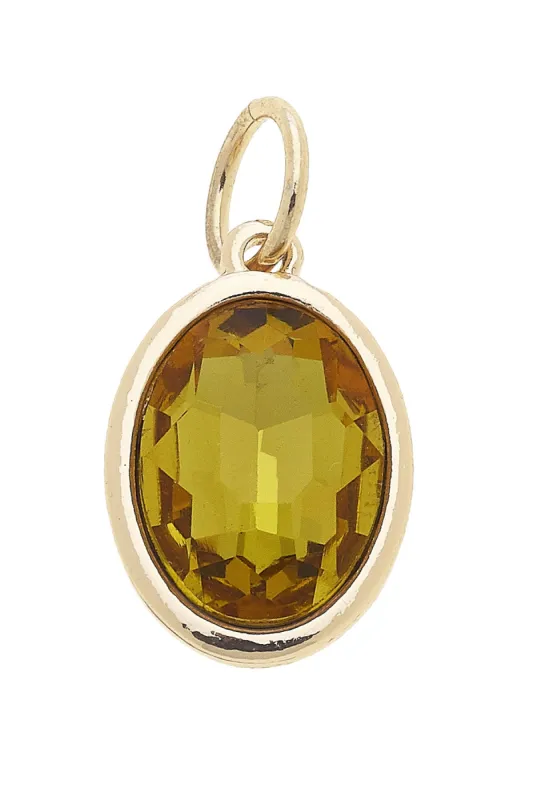 November Birthstone Charm in Citrine sold by Canvas Style