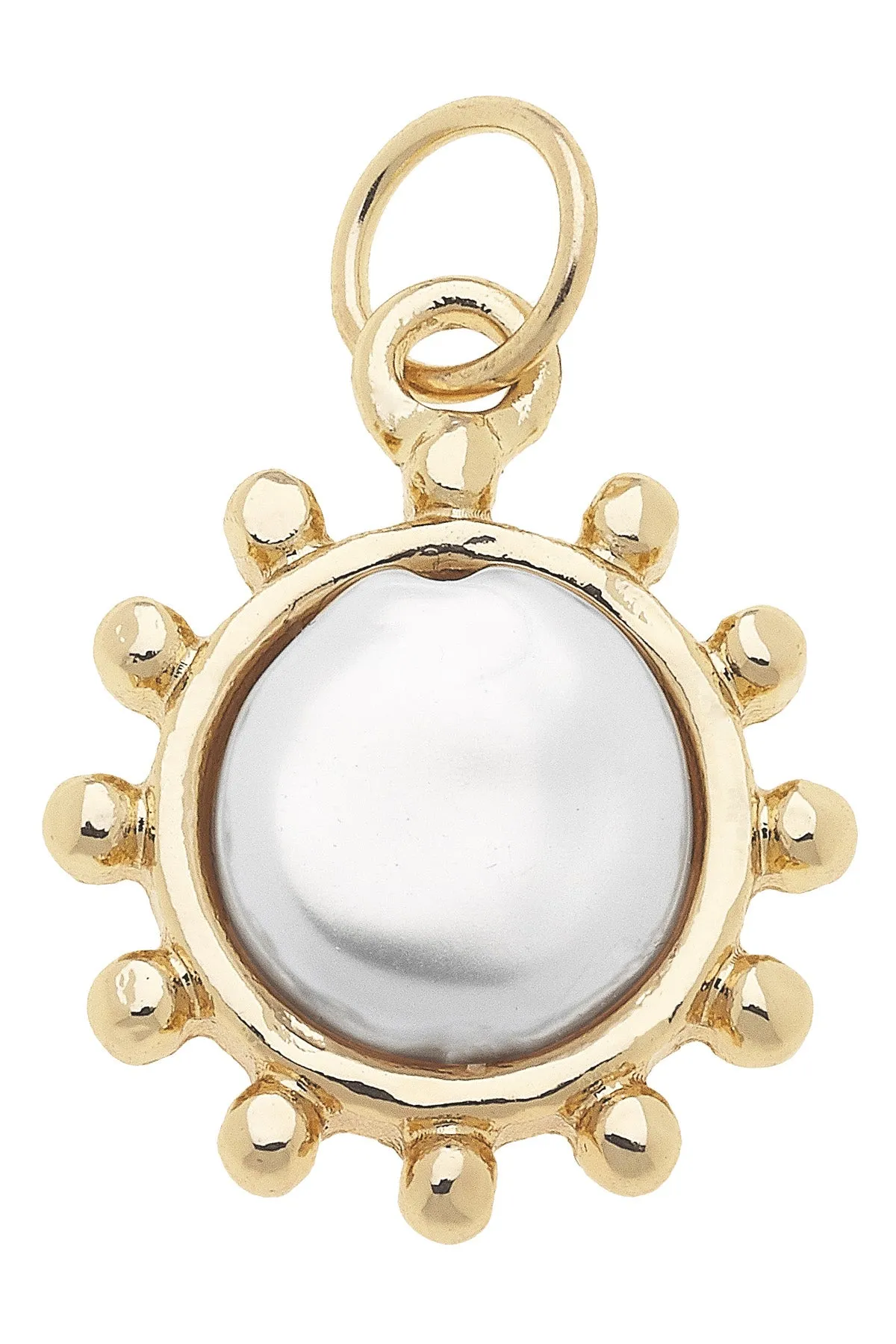 Pearl Cabochon Charm in Ivory sold by Canvas Style