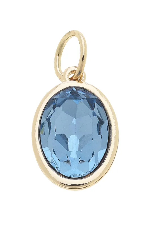 December Birthstone Charm in Blue Topaz sold by Canvas Style