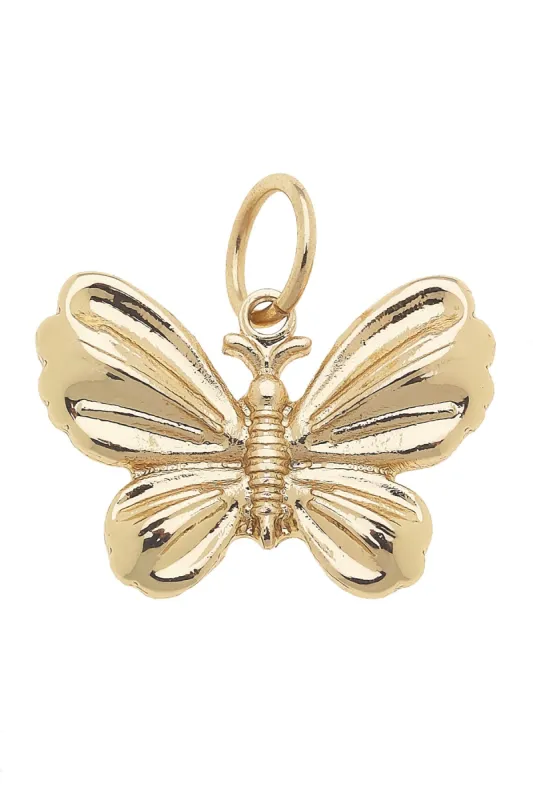 Butterfly Charm in Shiny Gold sold by Canvas Style