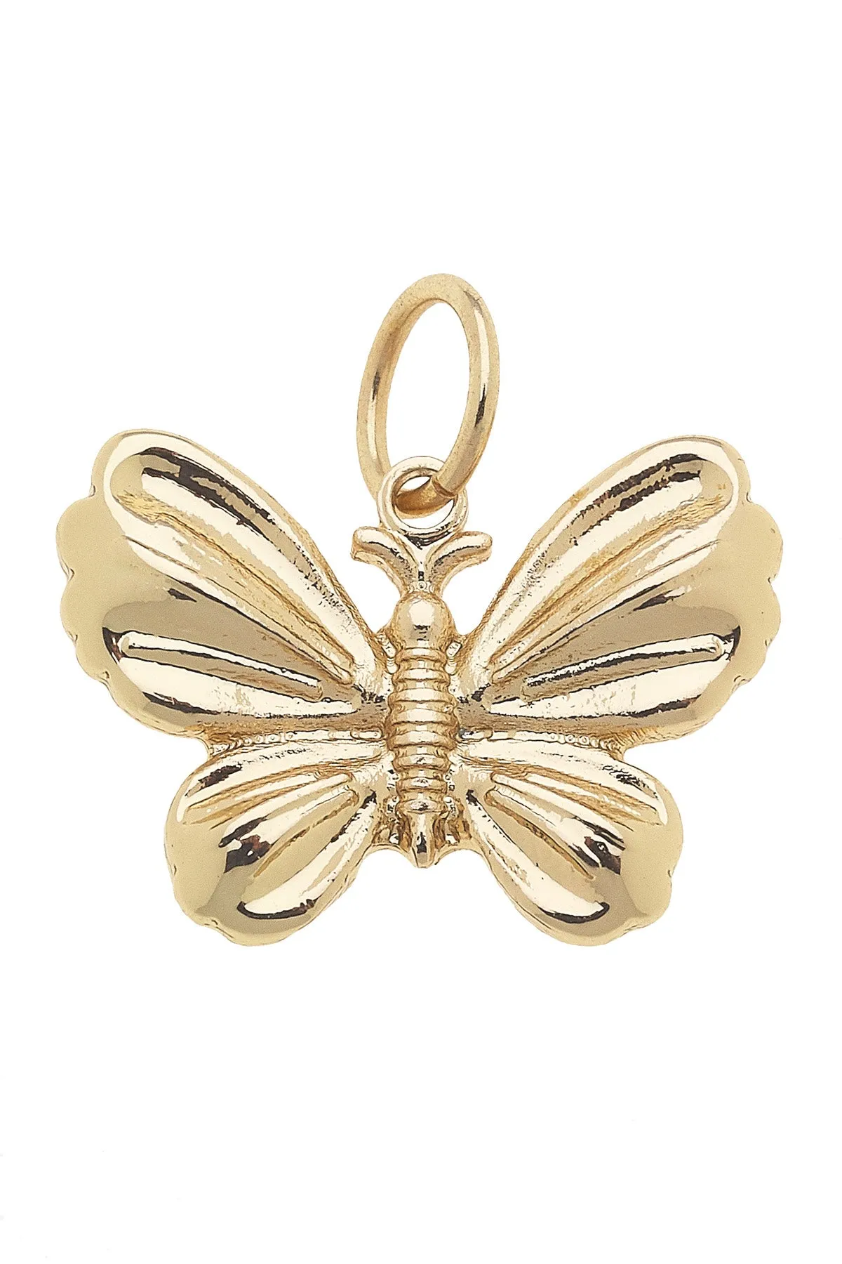PREORDER 12/10: Butterfly Charm in Shiny Gold sold by Canvas Style