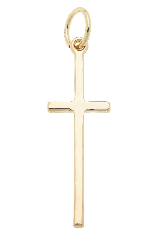 Cross Charm in Shiny Gold sold by Canvas Style