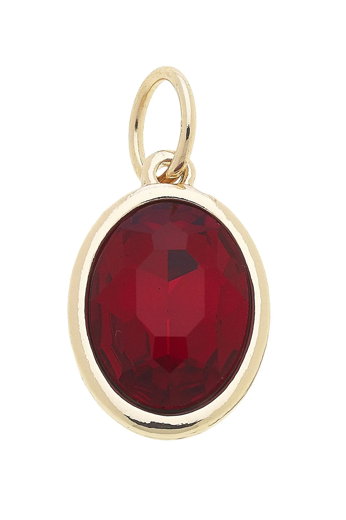 January Birthstone Charm in Garnet sold by Canvas Style