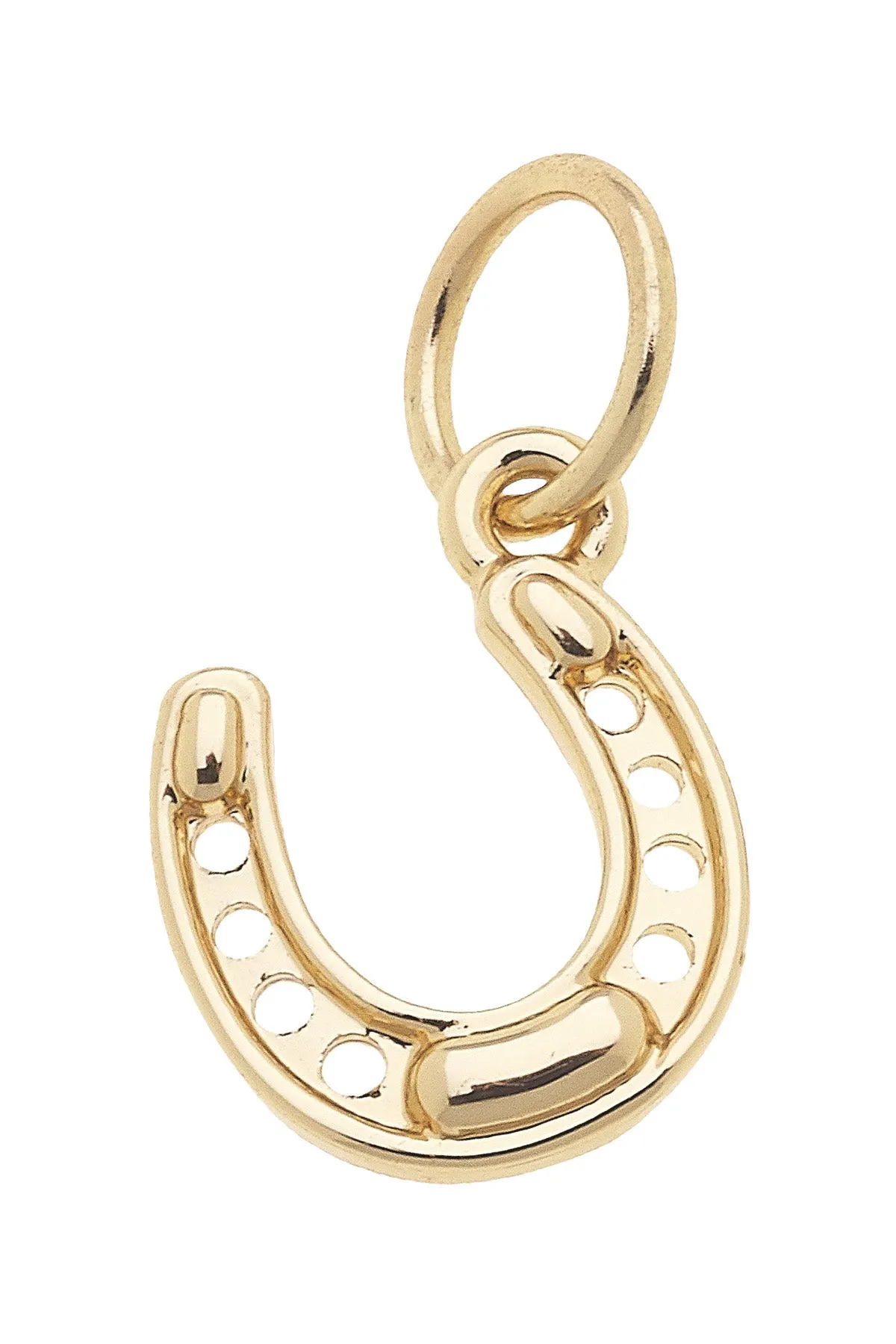 Lucky Horseshoe Charm in Shiny Gold sold by Canvas Style
