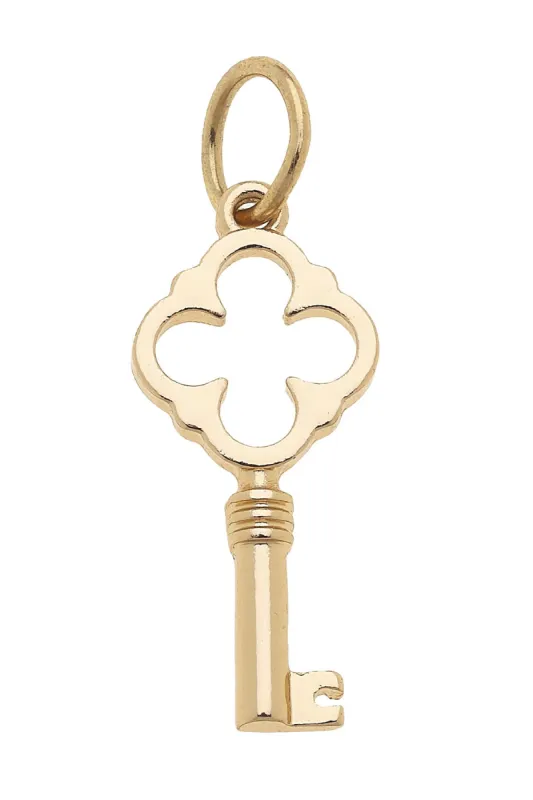Skeleton Key Charm in Shiny Gold sold by Canvas Style