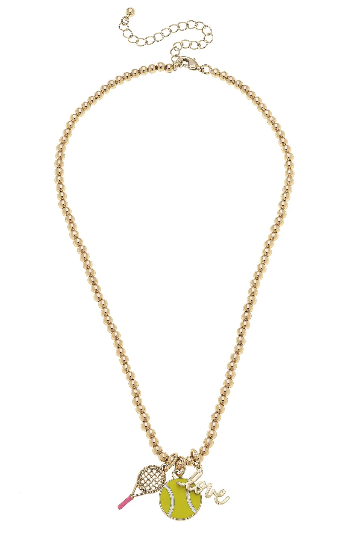 Tennis Love Premade Charm Necklace sold by Canvas Style