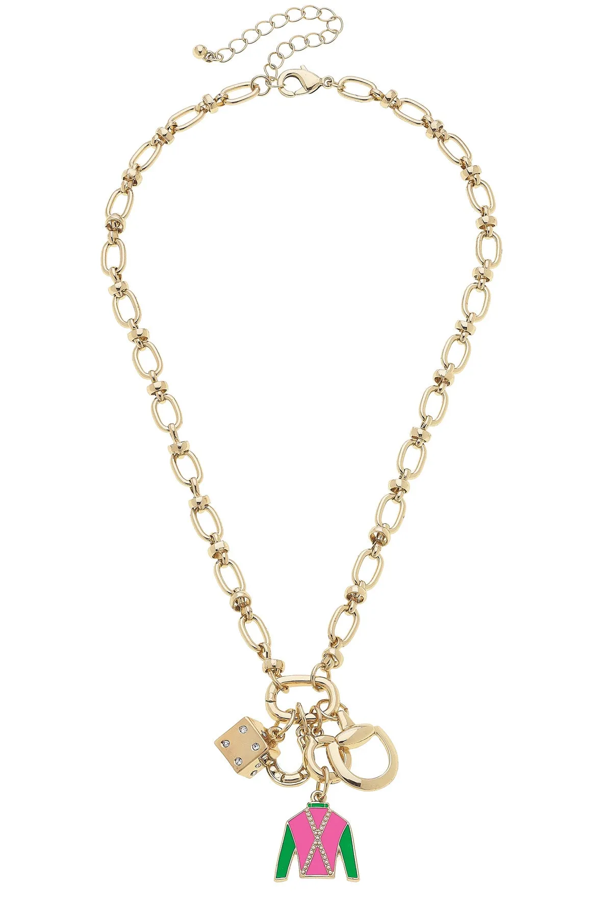 Kentucky Derby Premade Charm Necklace sold by Canvas Style