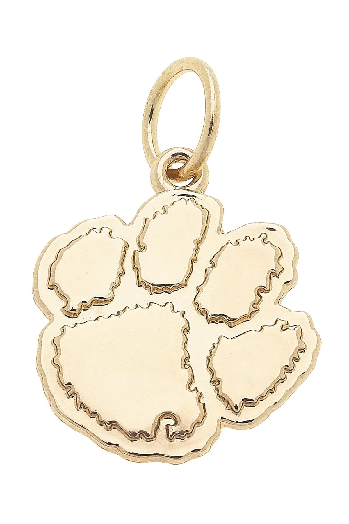 Clemson Tigers Shiny Gold Logo Charm sold by Canvas Style