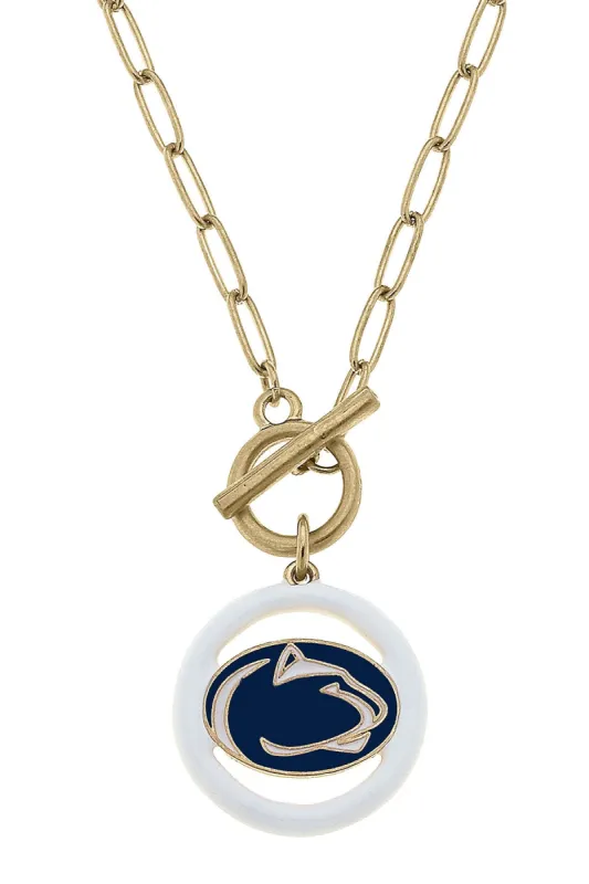 Penn State Nittany Lions Enamel Logo T-Bar 16" Necklace sold by Canvas Style