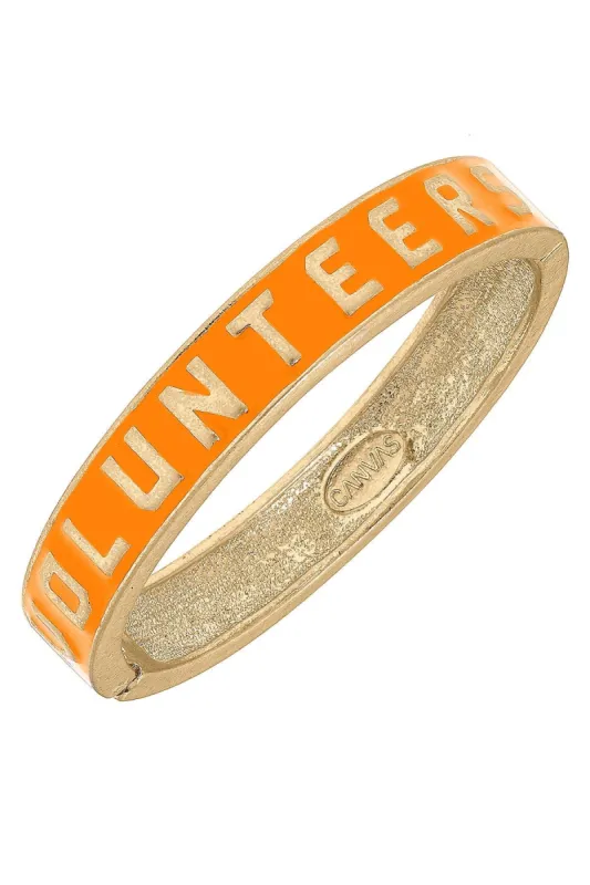 Tennessee Volunteers Enamel Hinge Bangle sold by Canvas Style